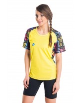 Nessi Damen T-Shirt DK Laufshirt Fitnesshirt Atmungsaktiv Yellow Dreams