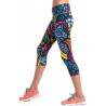 Nessi Damen 3/4 Leggings OSTK Laufhose Fitnesshose Atmungsaktiv Colored Mosaic2