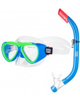 Schnorchelset CATFISCH Schnorchelmaske Taucherbrille Anti-Fog aus Gehärtetem Glas und Dry Top Schnorchel Kinder und Jugendliche
